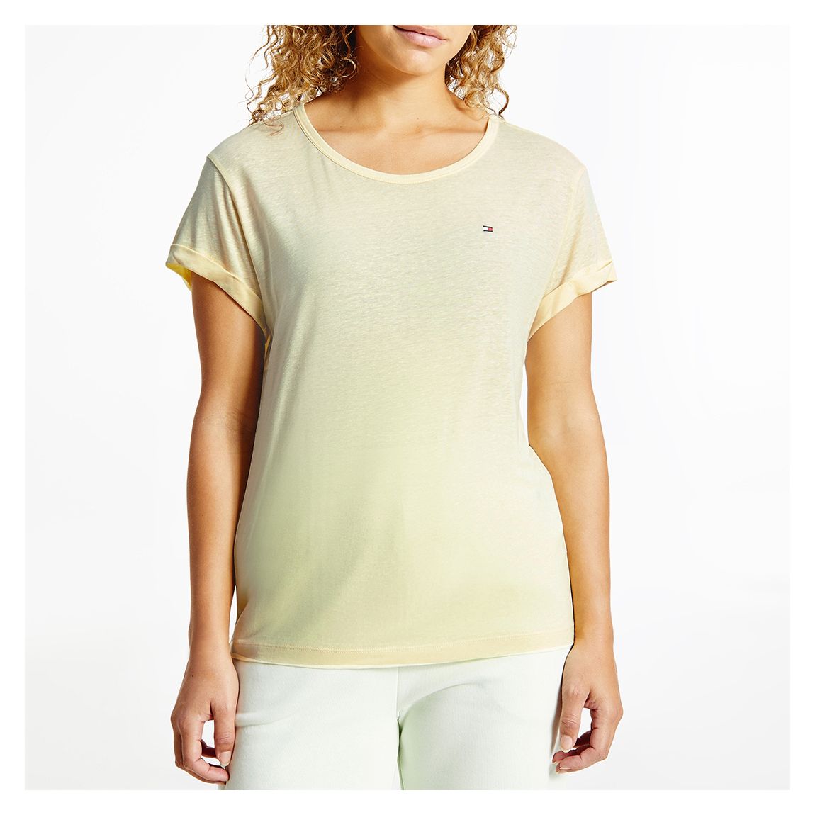 Yellow Linen Blend T-Shirt main product photo