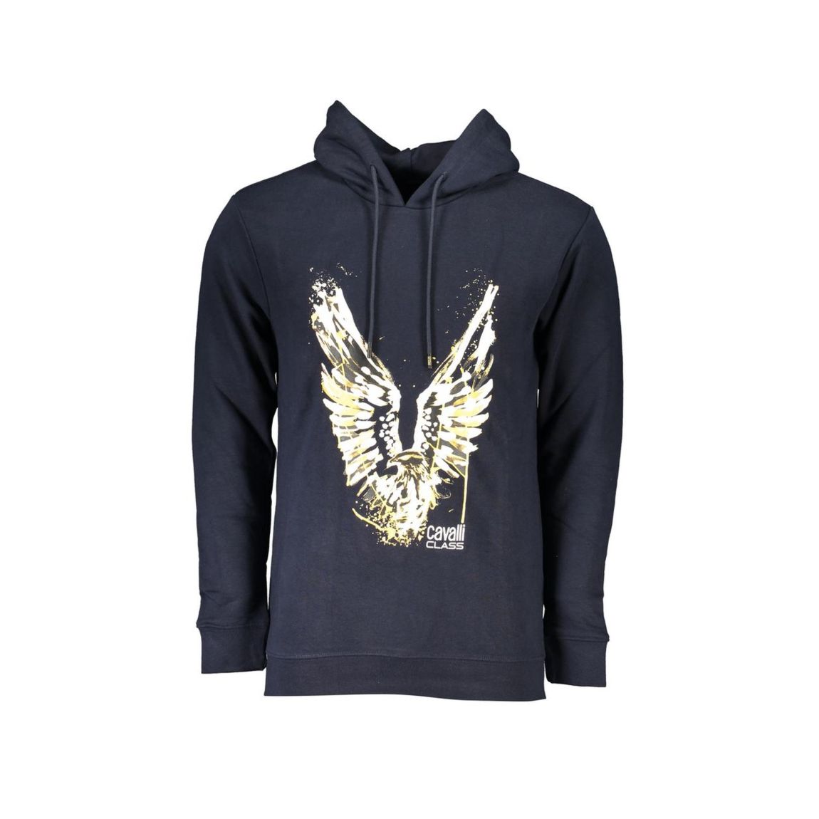 Eagle Print Hoodie Casual Long Sleeve - Blue Sweaters main product photo