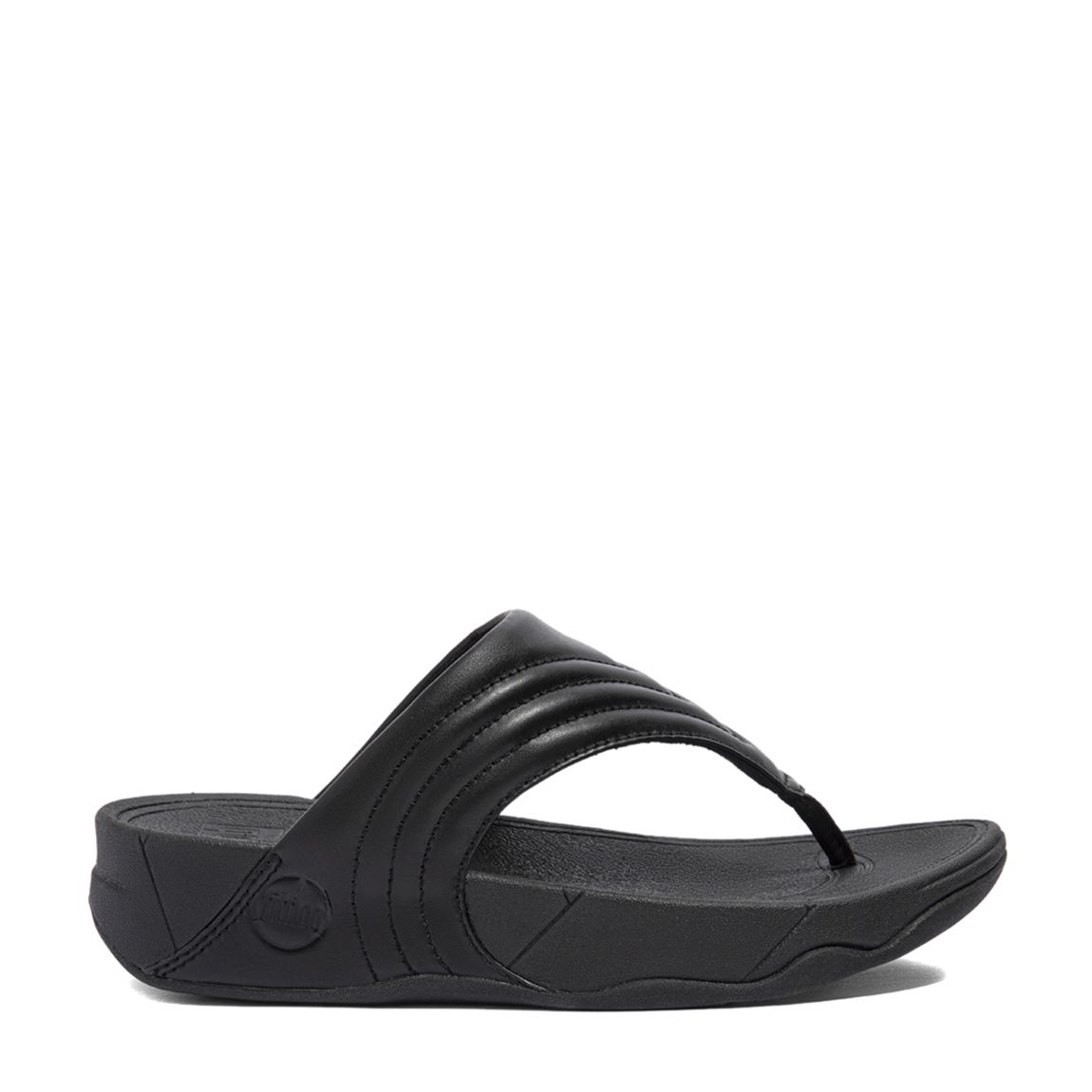 Black Walkstar Leather Toe-Post Sandals main product photo
