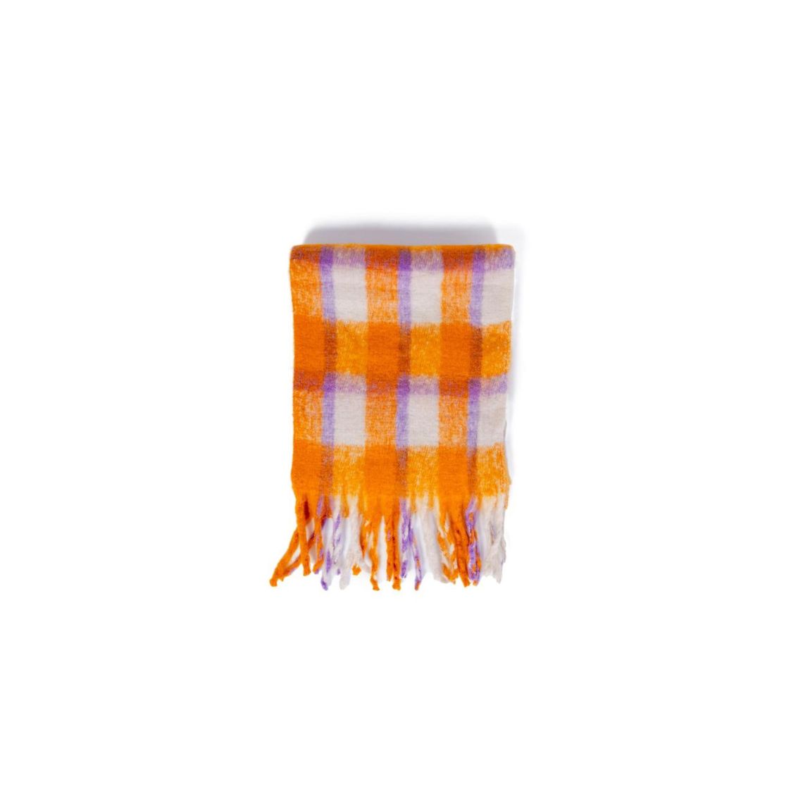Woven Scarf Gingham Check Orange Wo Scarves main product photo