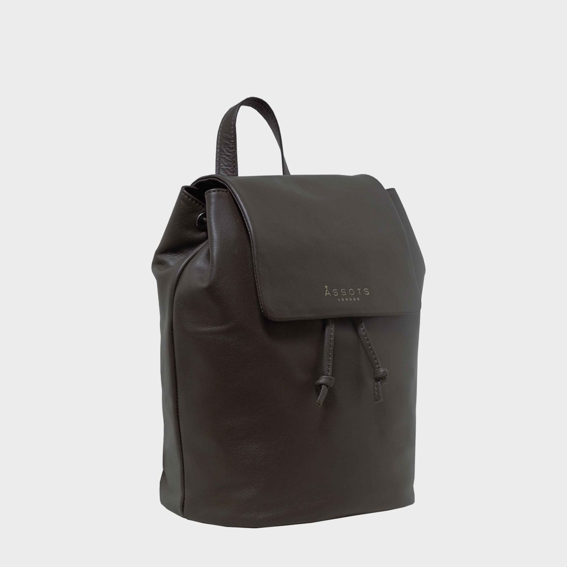 GRACE' Full Grain Leather Flap-over Backpack main product photo