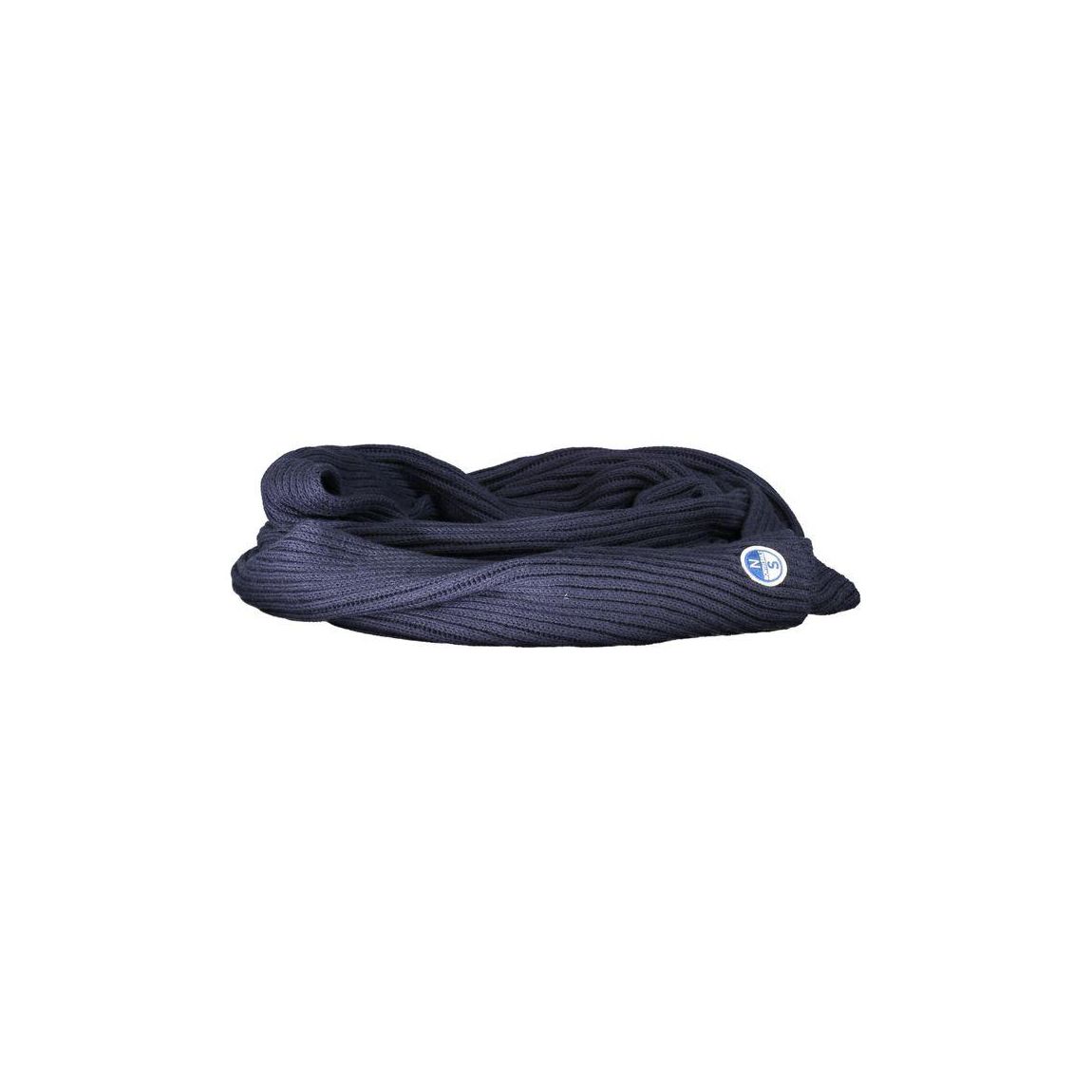Ribbed Knit Infinity Scarf - Blue Scarves main product photo