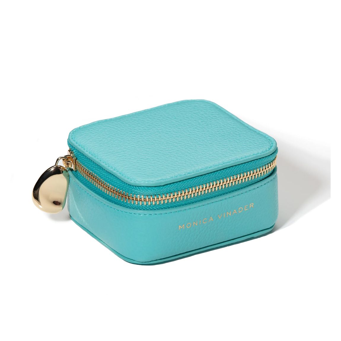 Leather Leather Trinket Box - Turquoise main product photo