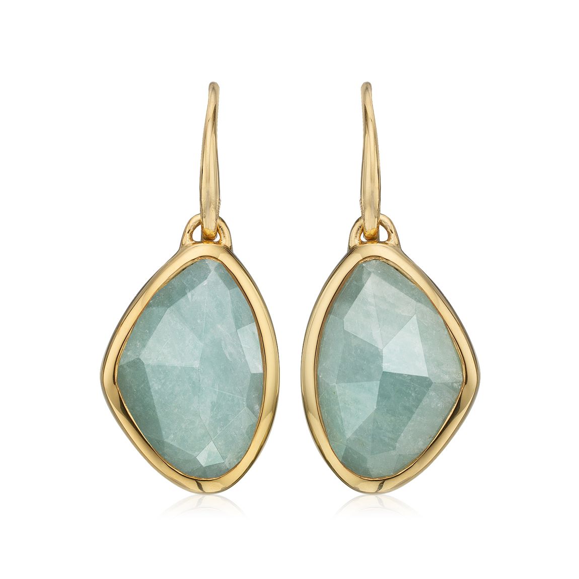 Gold Vermeil Siren Teardrop Earrings - Aquamarine main product photo