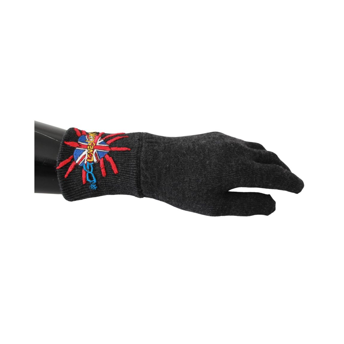 Wool Gloves Union Jack Design - Gray main product photo