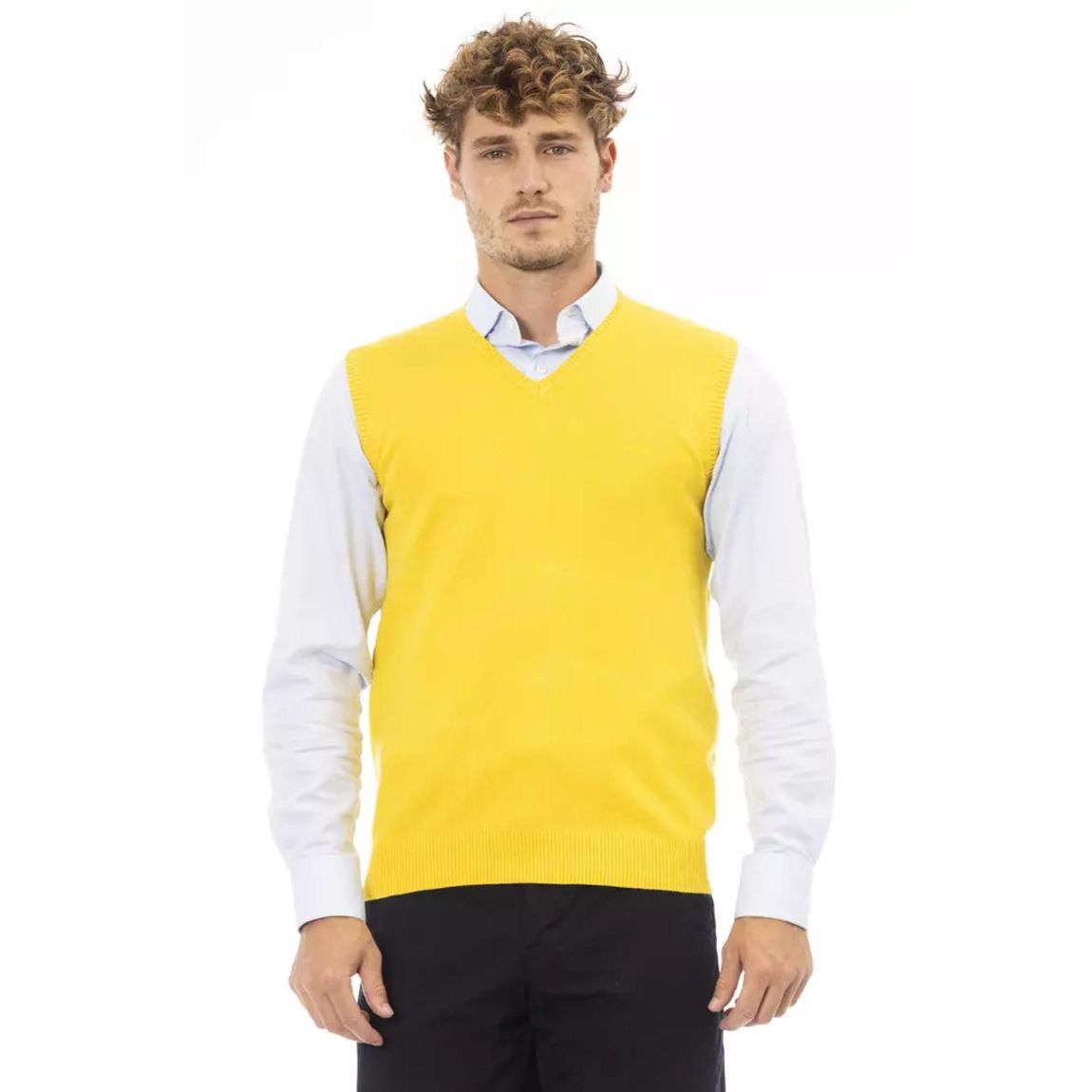 VNeck Sweater Vest Yellow Jackets main product photo