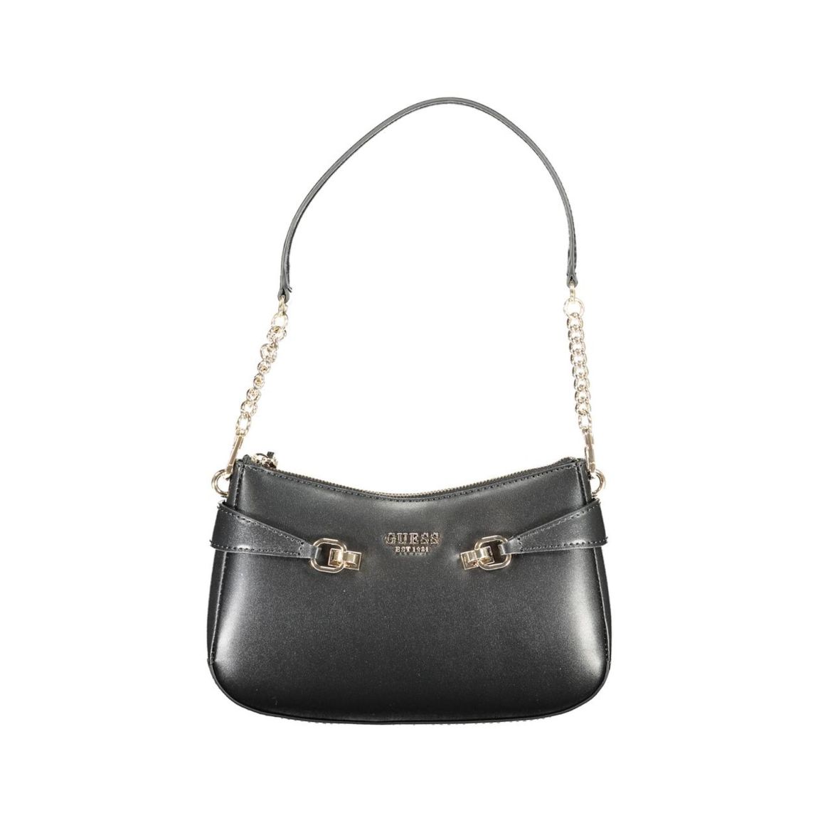 Chain Shoulder Bag with Flap Wo - Black Handbags main product photo