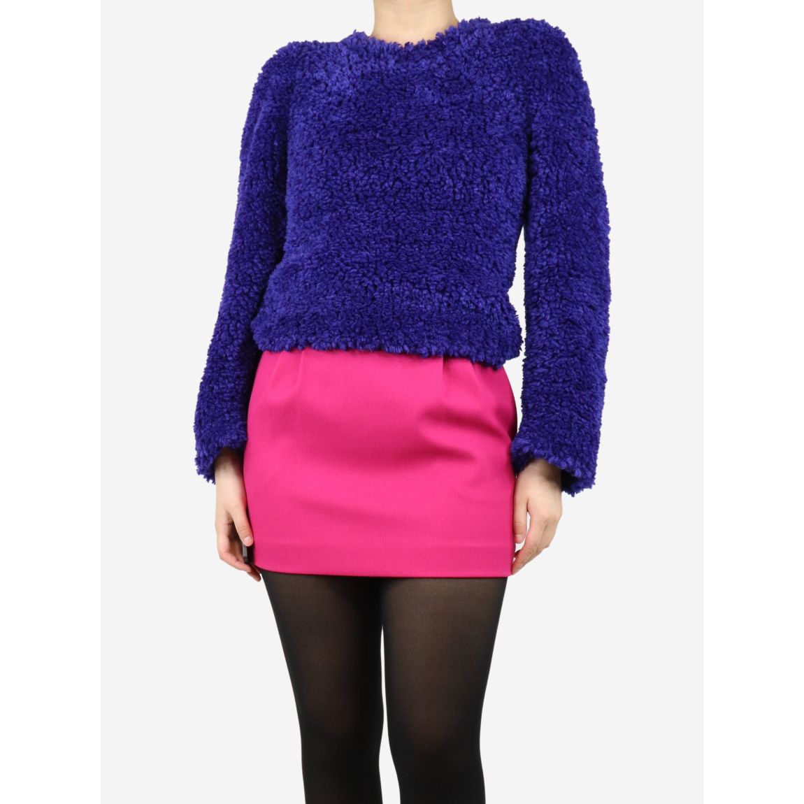 Violet textured knit jumper main product photo