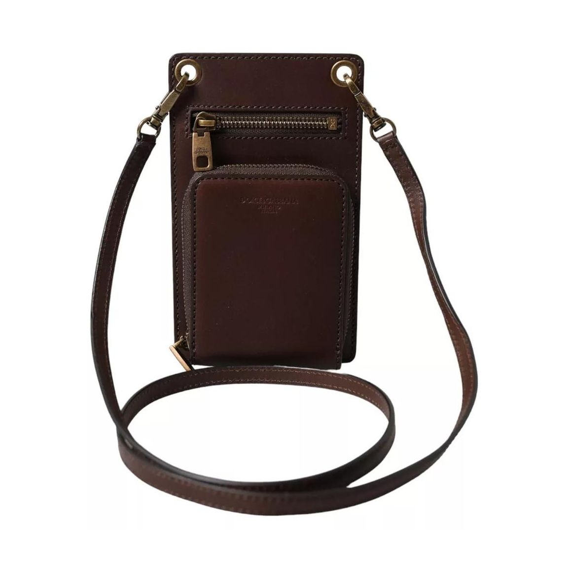 Leather Phone Holder Crossbody Wo - Brown Wallets main product photo
