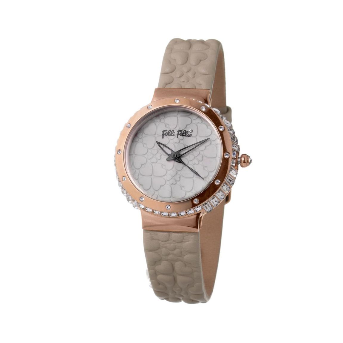 Heart Embossed Leather Strap Watch WF13B032SP Wo - Gray Watches main product photo