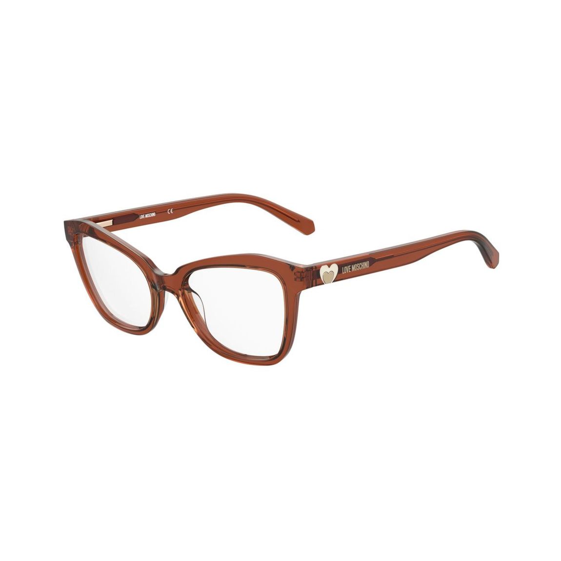 Cateye Eyeglasses Heart Detail Wo - Yellow Frames main product photo