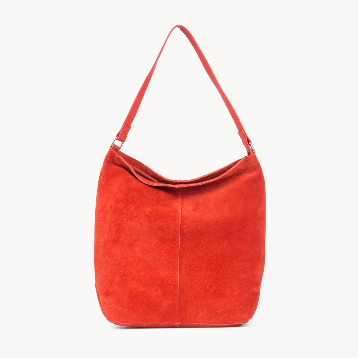 'TINA' Suede Real Leather Unlined Slouchy Shopper Tote Bag main product photo
