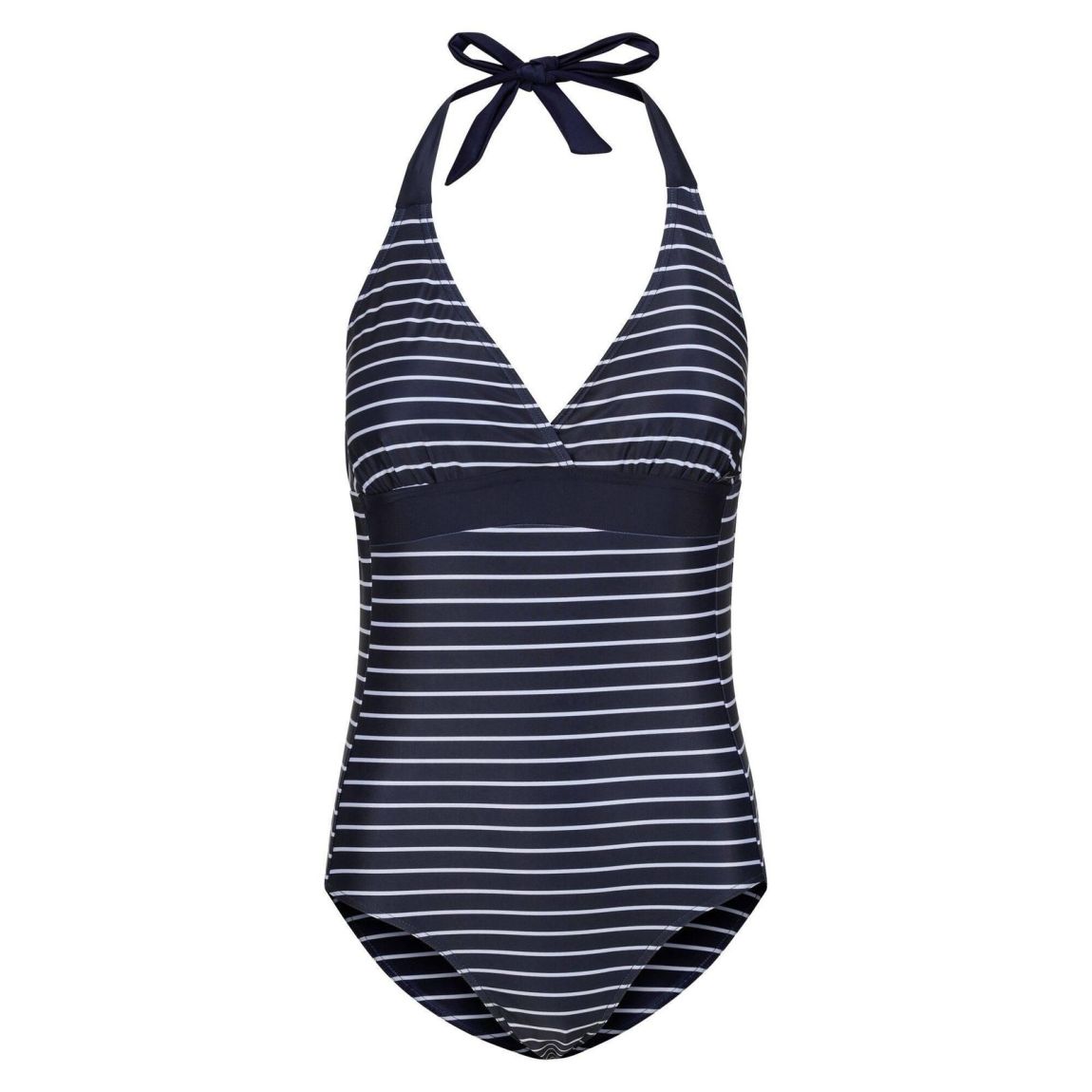 Womens/Ladies Flavia II Stripe One Piece Swimsuit Navy/White main product photo