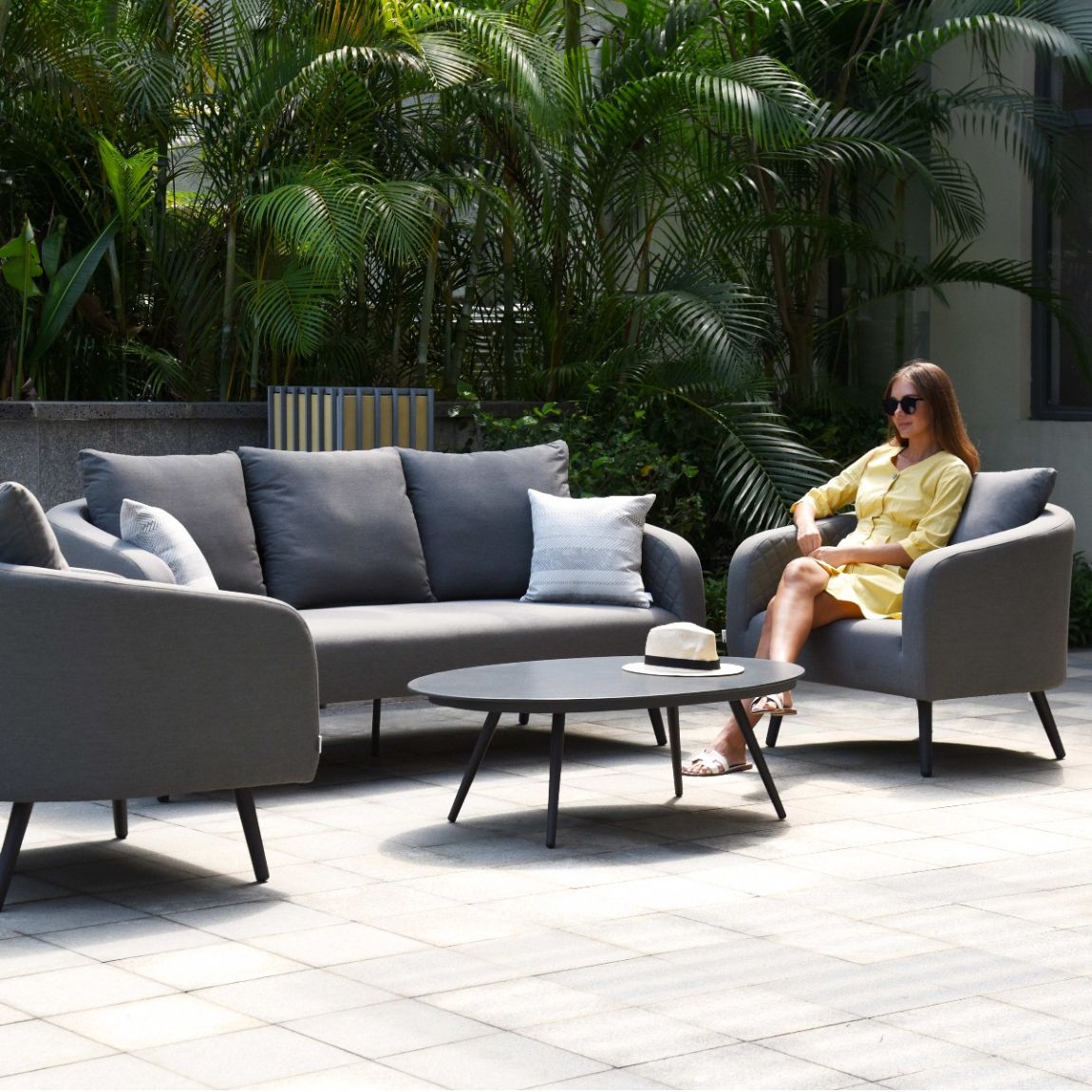 Ambition 3 Seat Sofa Set / Flanelle main product photo