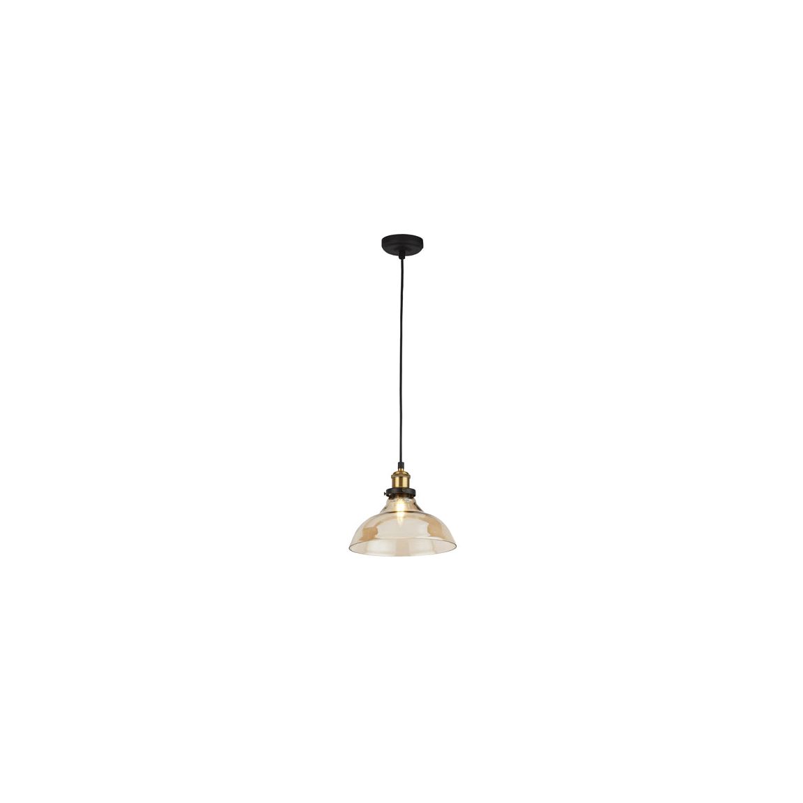 Melina Antique Brass & Amber Glass Ceiling Pendant main product photo