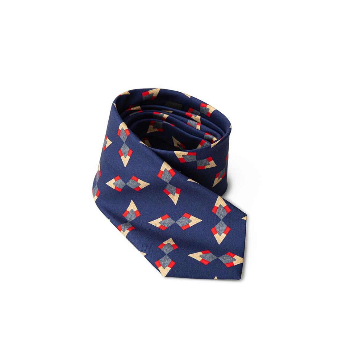 Geometric Silk Tie Modern Style - Blue Ties main product photo