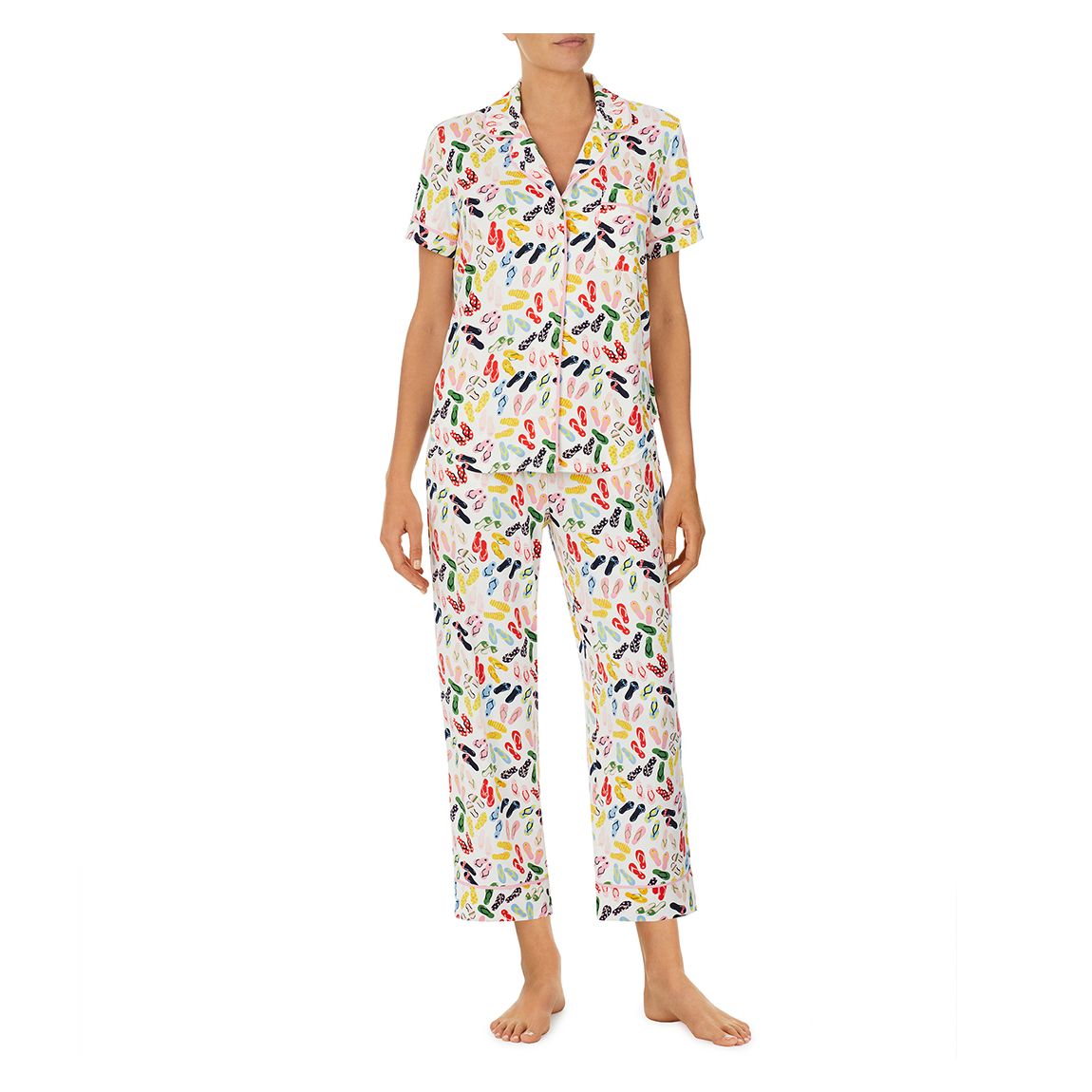Multi Beach Sandals Cropped Pyjama Set main product photo