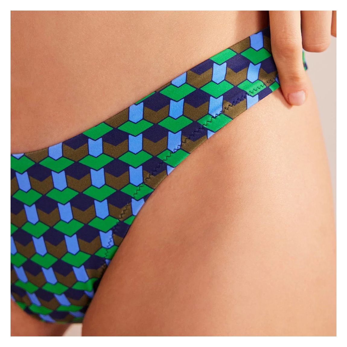Green Curved Bikini Bottoms main product photo