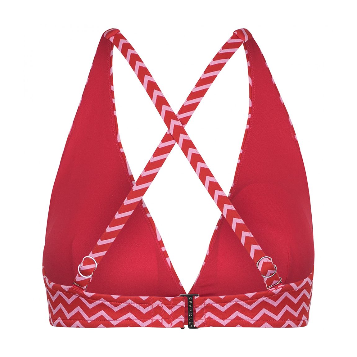 Red Fixed Triangle Bikini Top main product photo