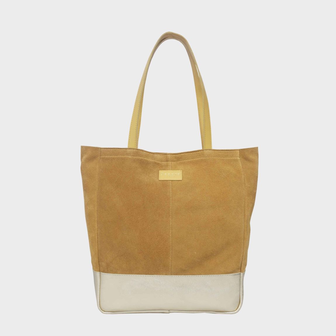 PAIGE' Metallic + Suede Real Leather Tote Bag main product photo