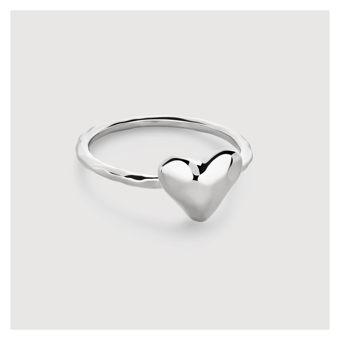 Sterling Silver Heart Stacking Ring main product photo