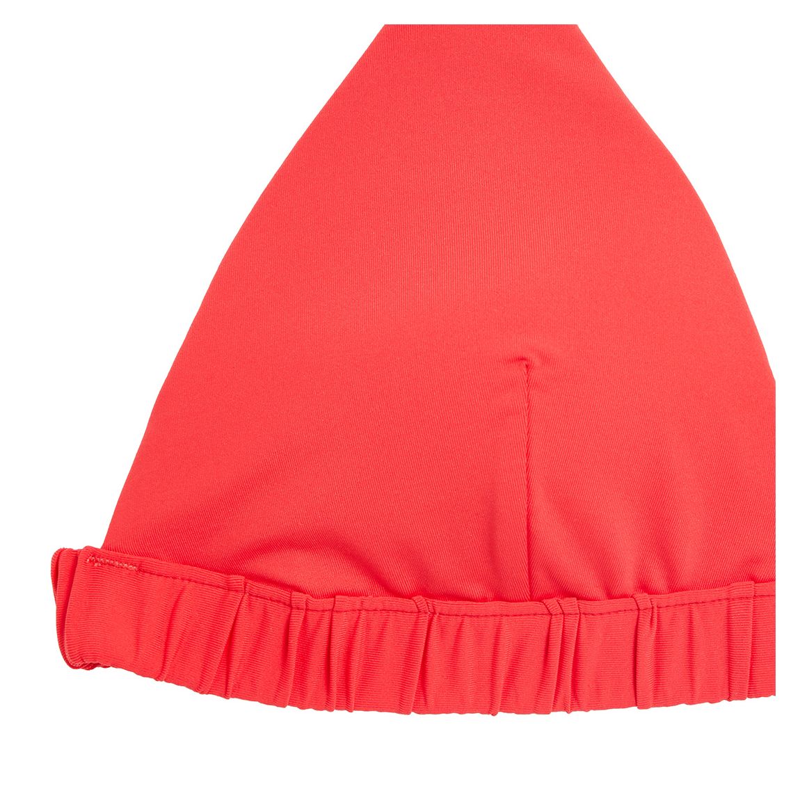 Red Gathered Fixed Tri Bra main product photo