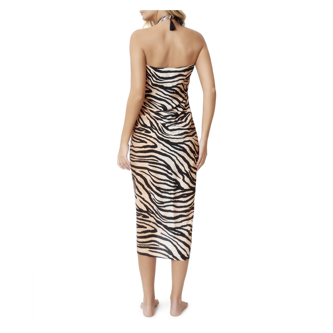 Brown Tiger Print Long Sarong main product photo