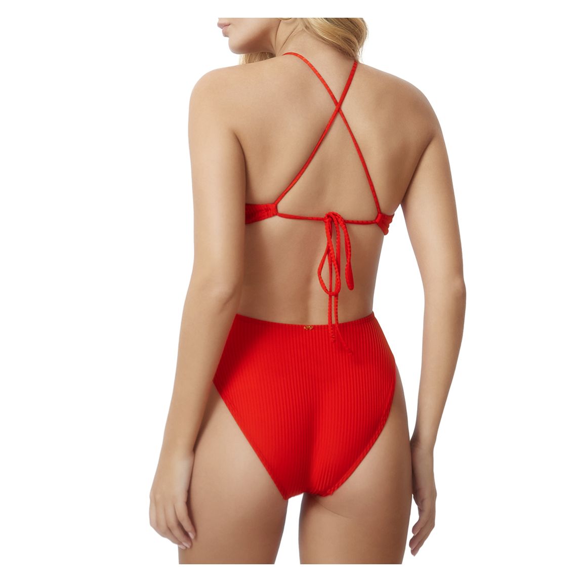 Red Knot Cutout Swimsuit main product photo