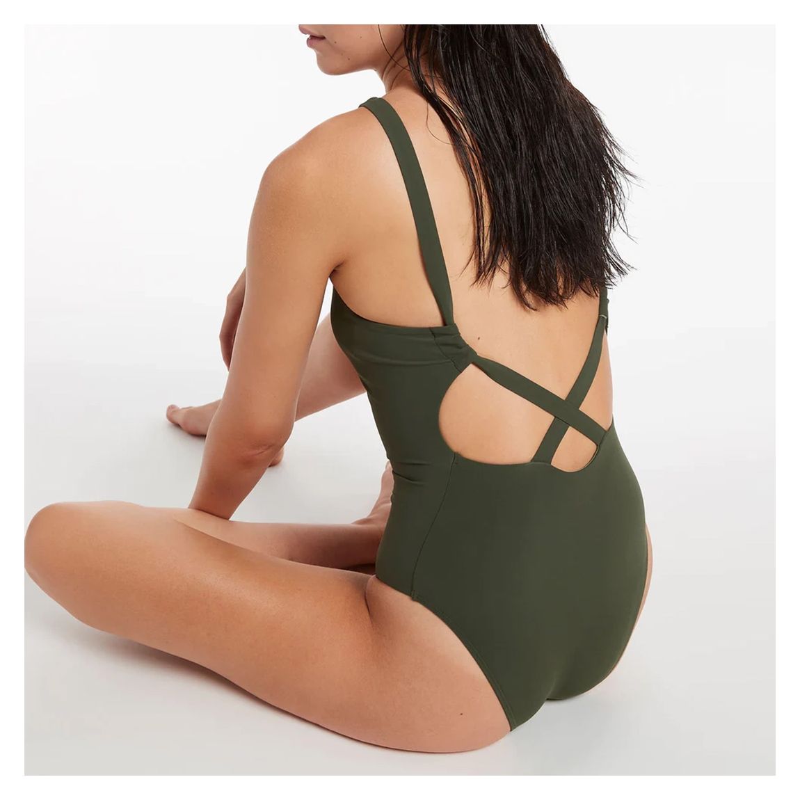 Green High Neck Swimsuit main product photo