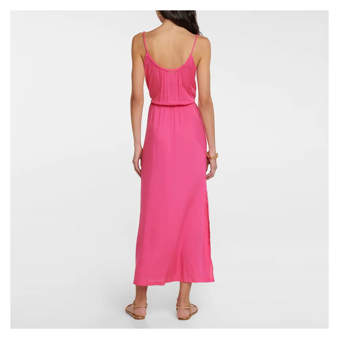 Pink Braid-Trimmed Maxi Dress main product photo