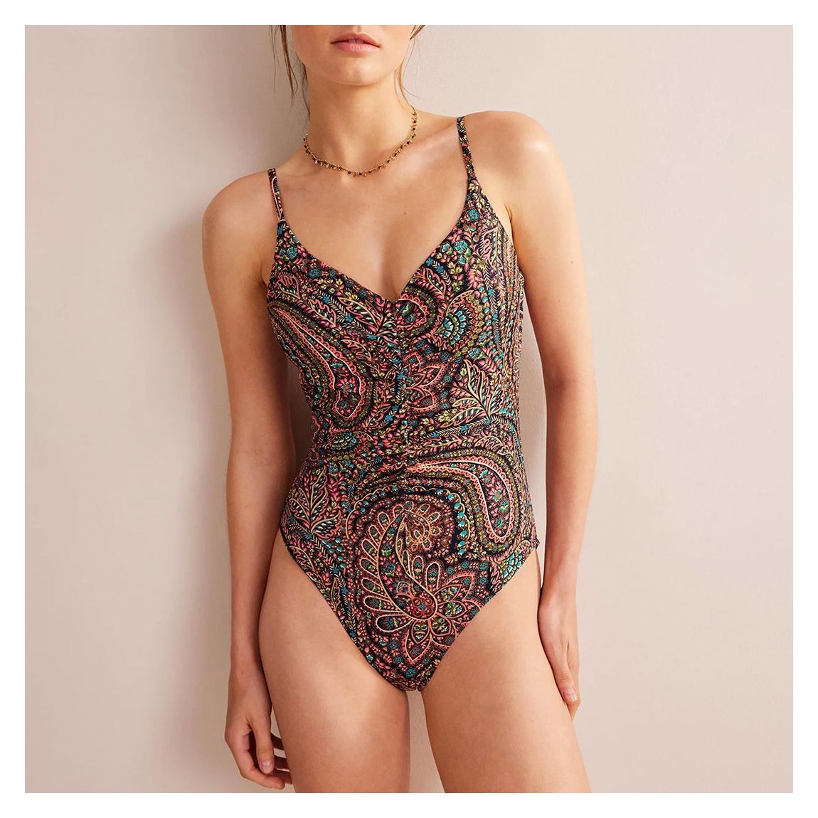 Multi Ruched V-Neck Swimsuit main product photo