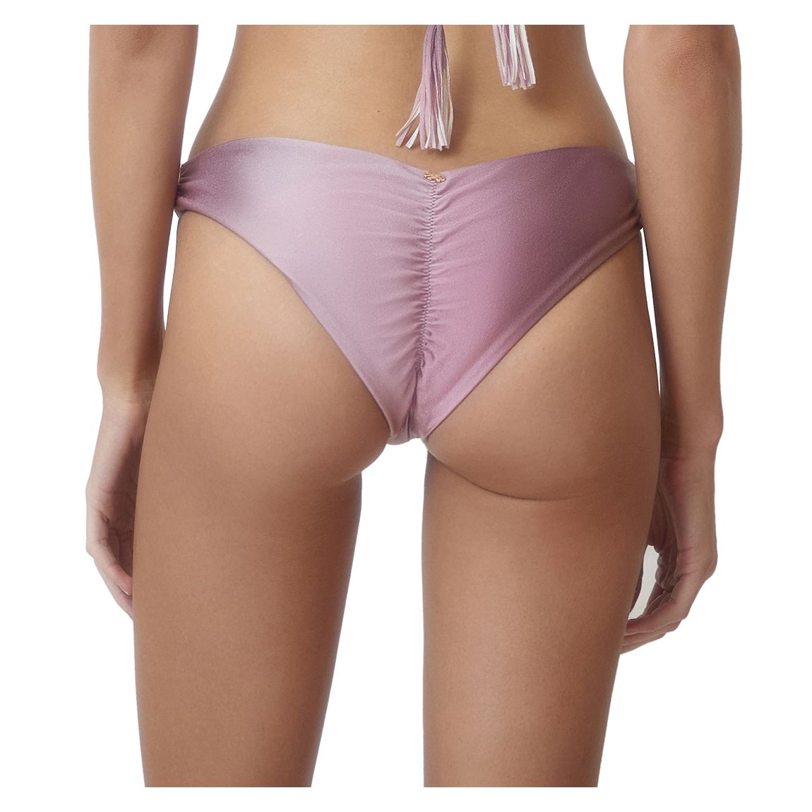 Pink Ruched Teeny Bikini Bottom main product photo
