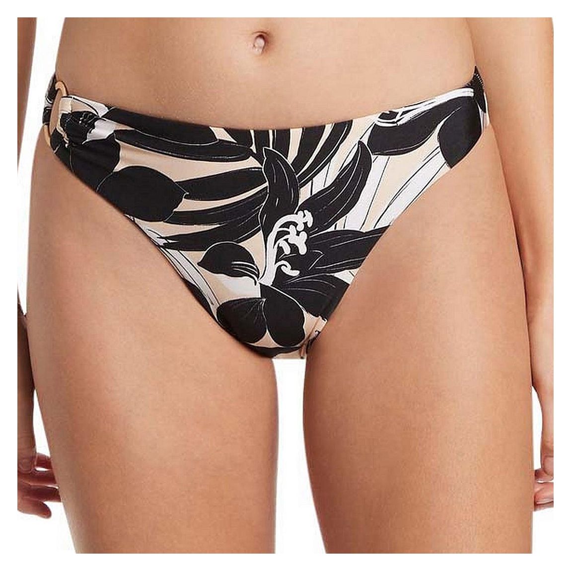 Black Floreale High Leg Trim Pant main product photo