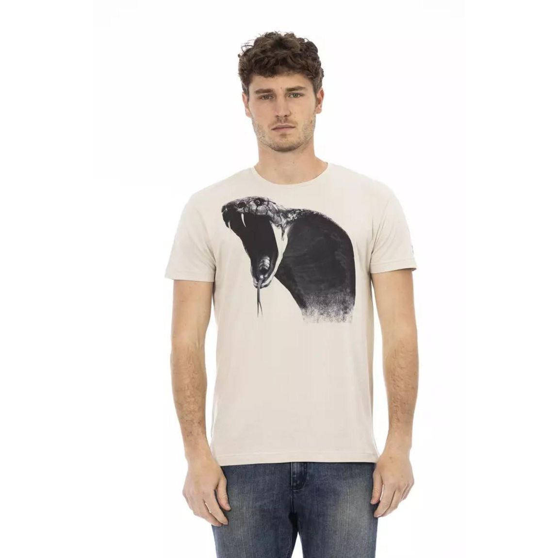 Cobra Graphic Tee Short Sleeve Crew Neck - Beige T-Shirts main product photo