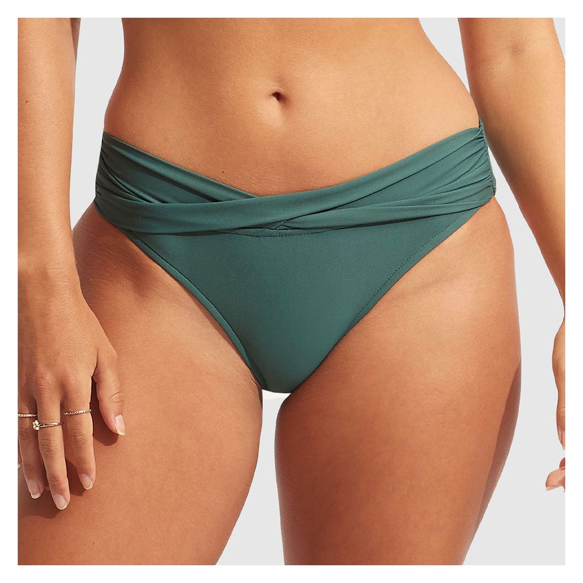 Green Twist Band Mini Hipster Pant main product photo