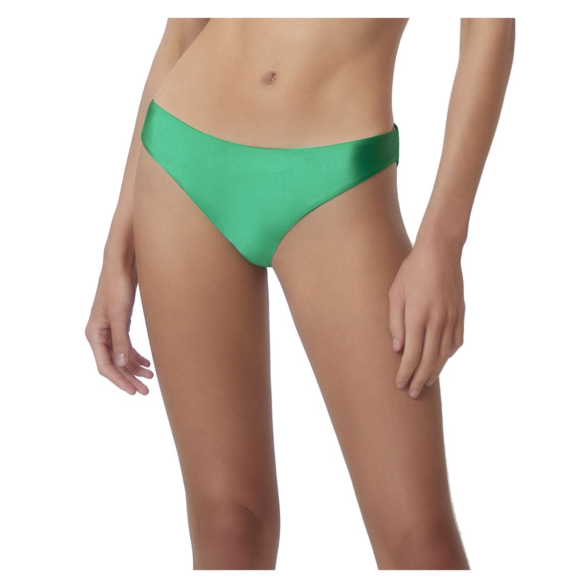 Green Ruched Full Bikini Bottom main product photo