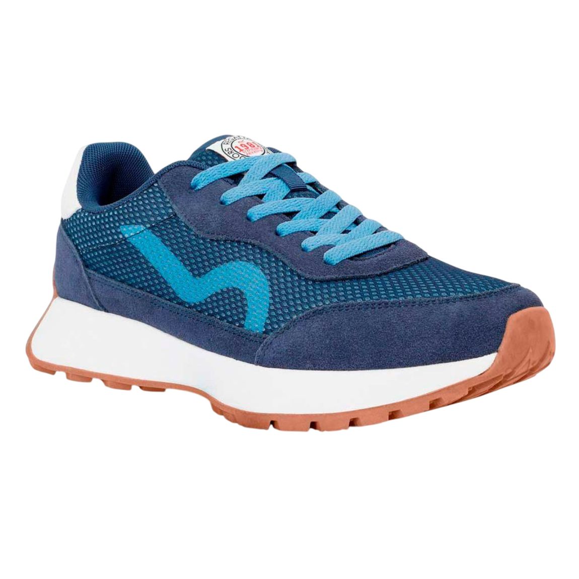 Mens Marine Heritage Suede Trainers Navy/Coronet Blue main product photo
