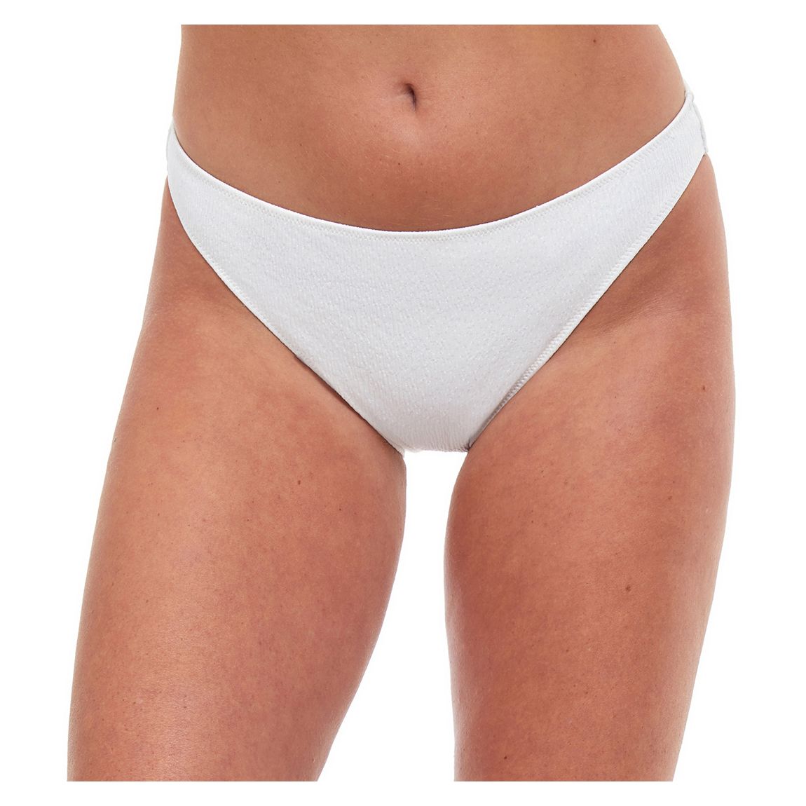 White Classic Elle Mid Rise Classic Bikini Bottom main product photo