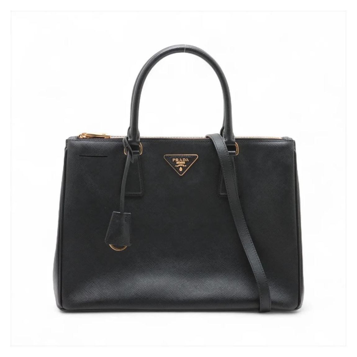 Black Saffiano Lux leather 2ay bag main product photo