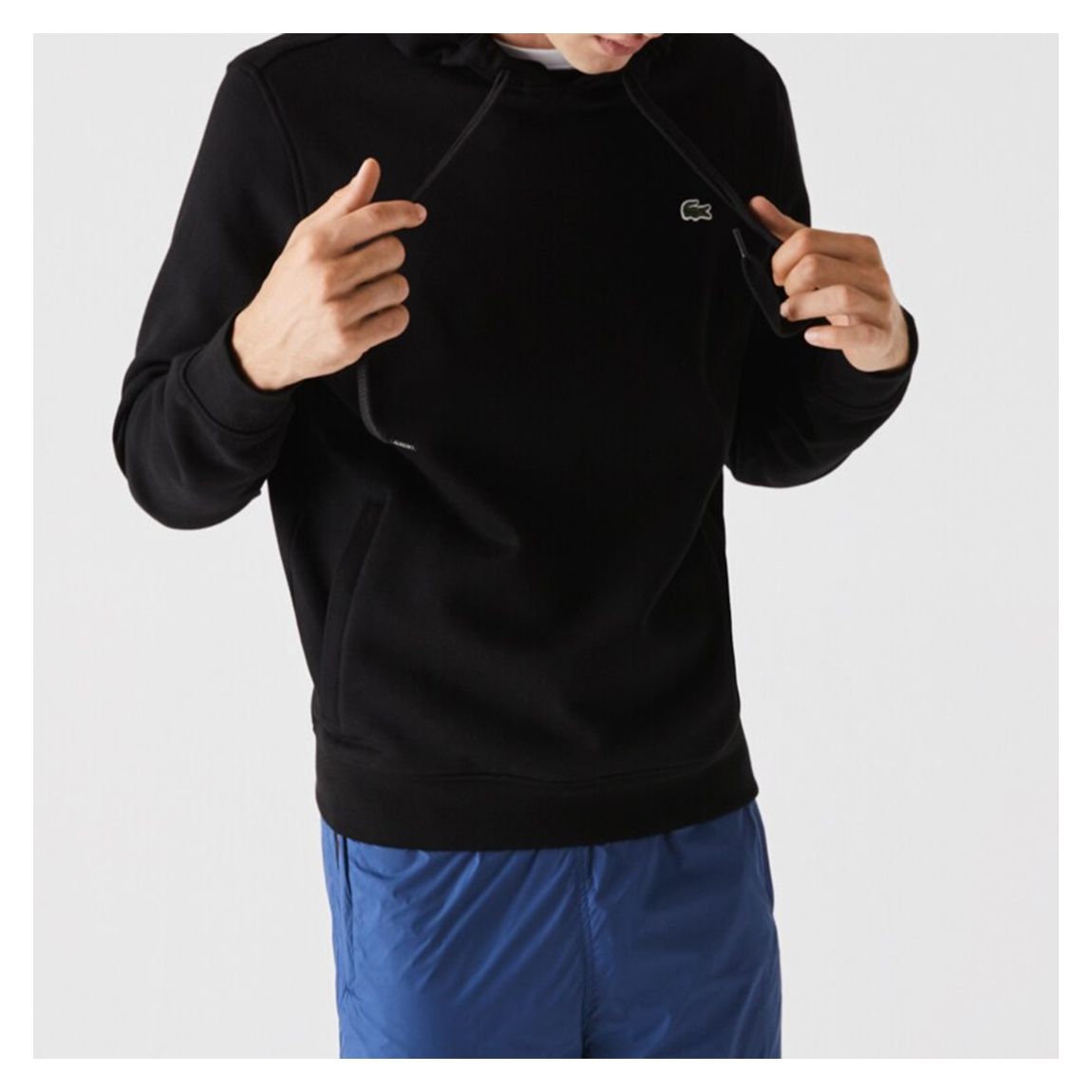 Black Cotton Blend Hoodie main product photo