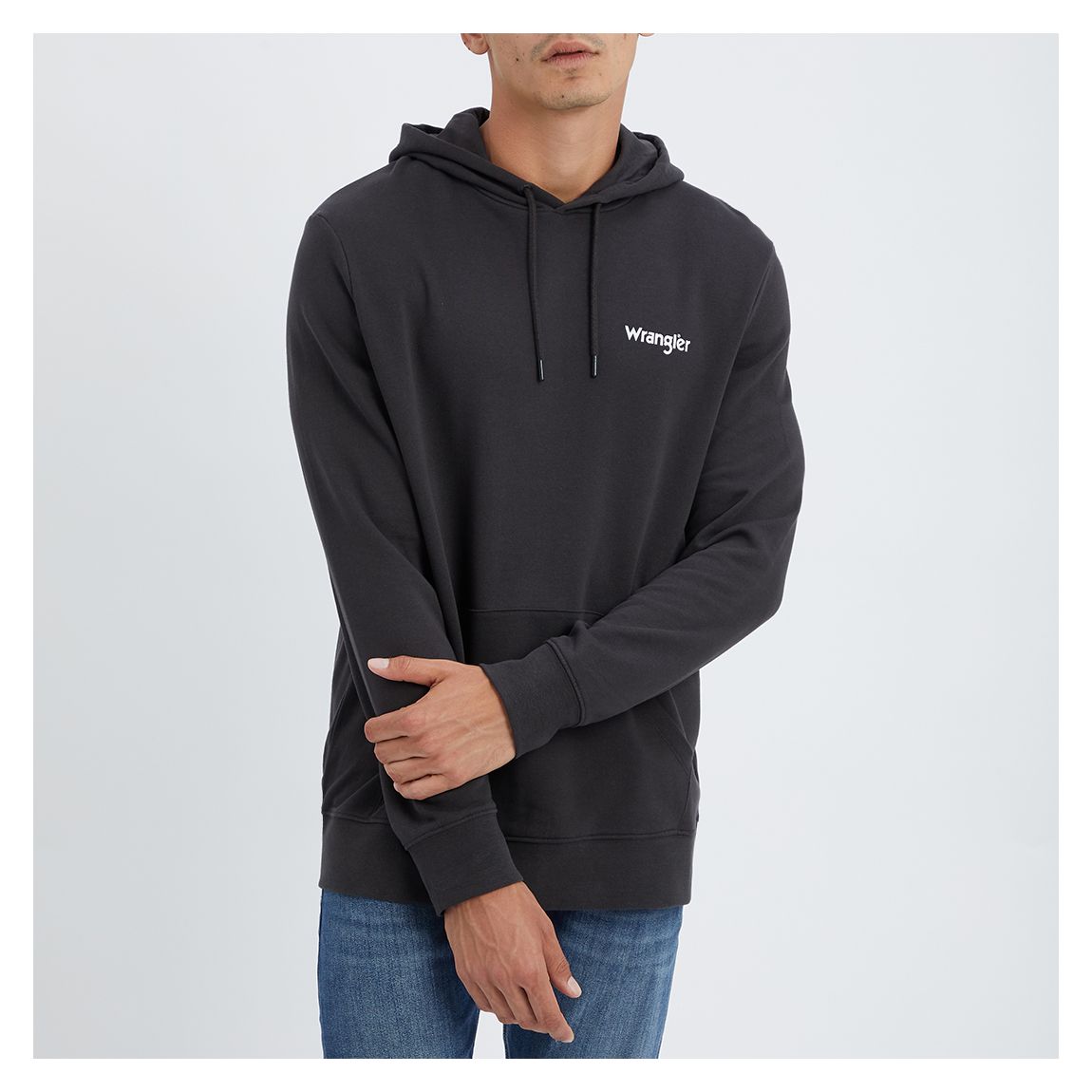 Black Logo Cotton Hoodie main product photo