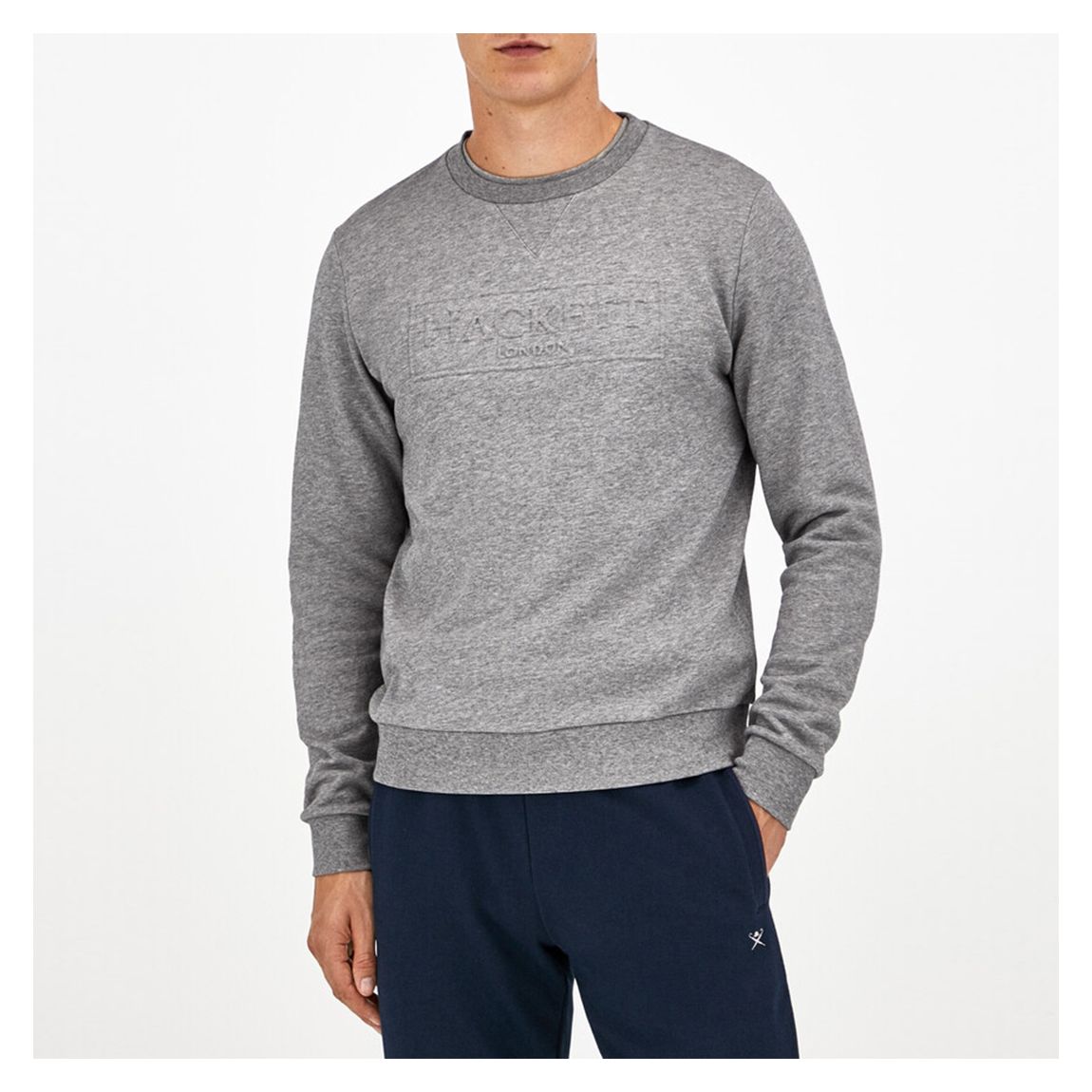 Grey Embossed Cotton Sweatshirt main product photo