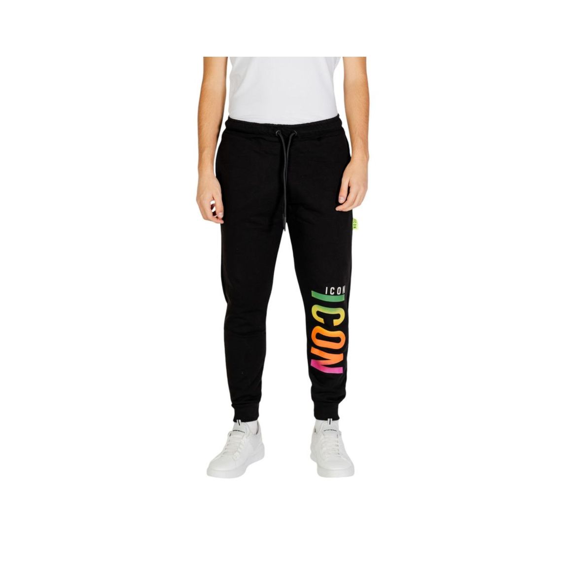 Joggers Rainbow Logo Pants - Black Clothing main product photo
