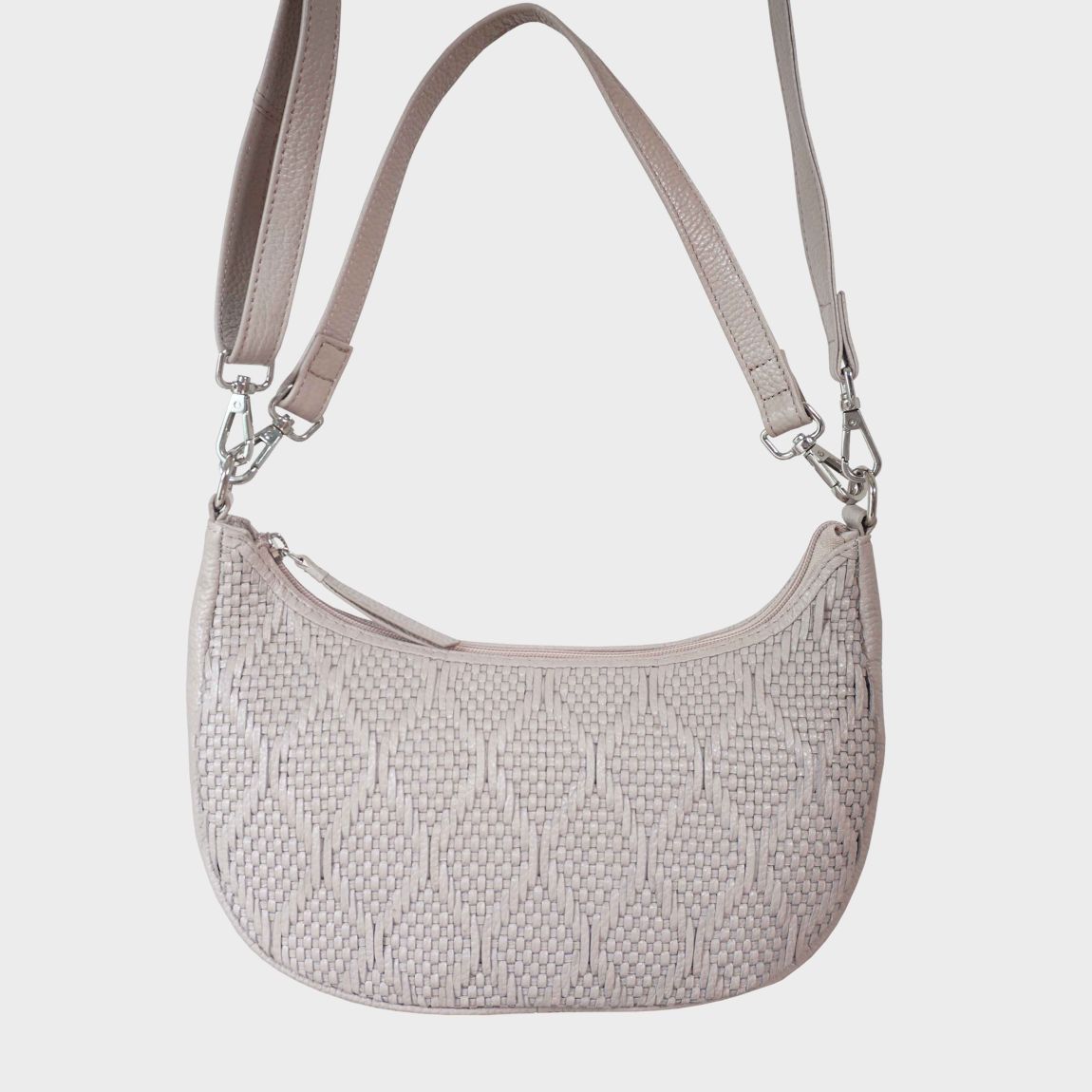 'Wonder Weave' Real Leather Woven Designer Shoulder Crossbody Bag main product photo