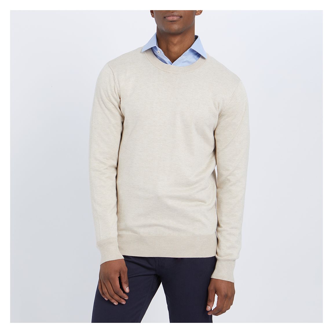 Oatmeal Crew Neck Jumper main product photo