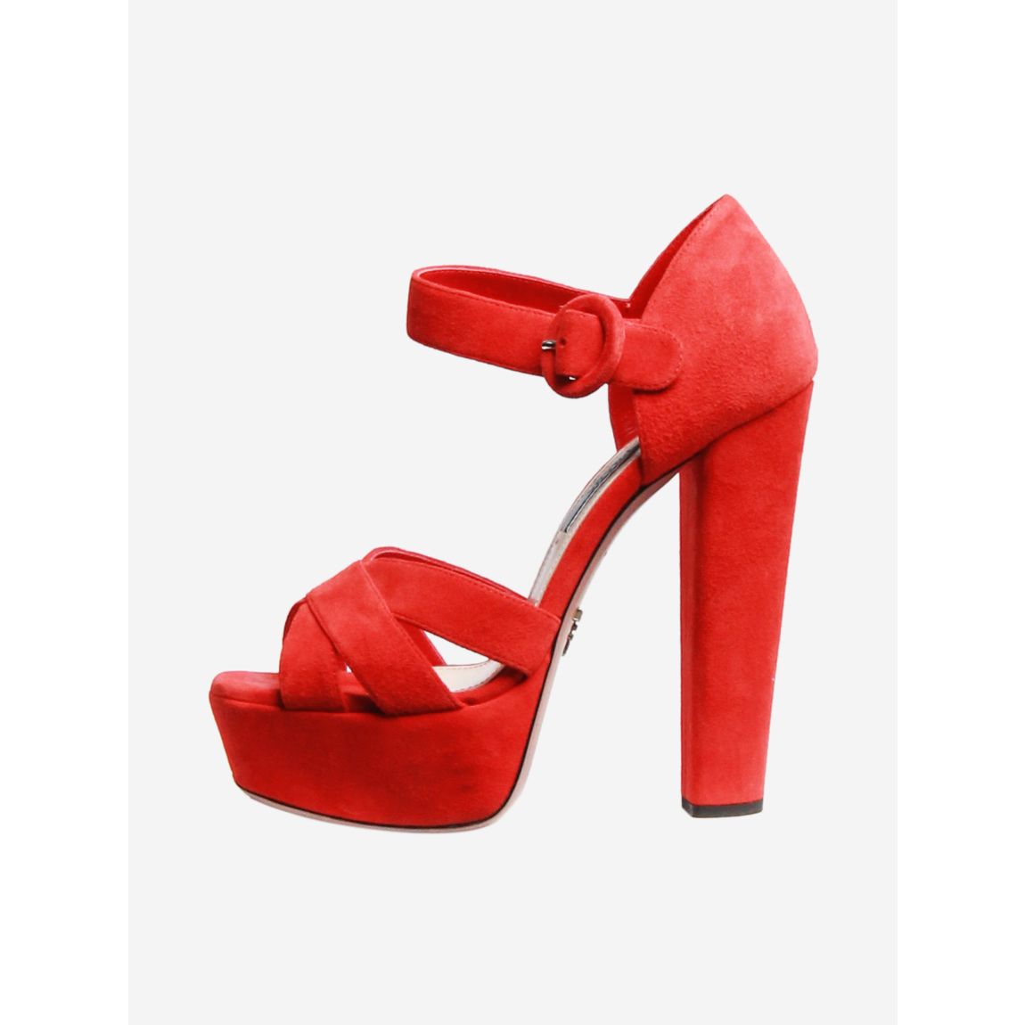 Prada red suede platform main product photo