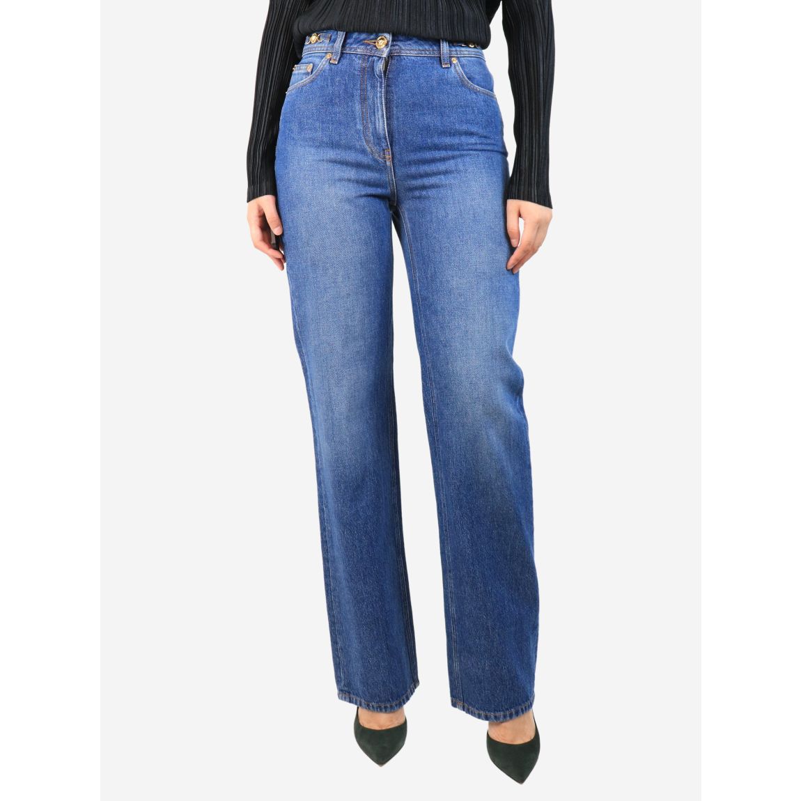 Versace blue straight-leg main product photo