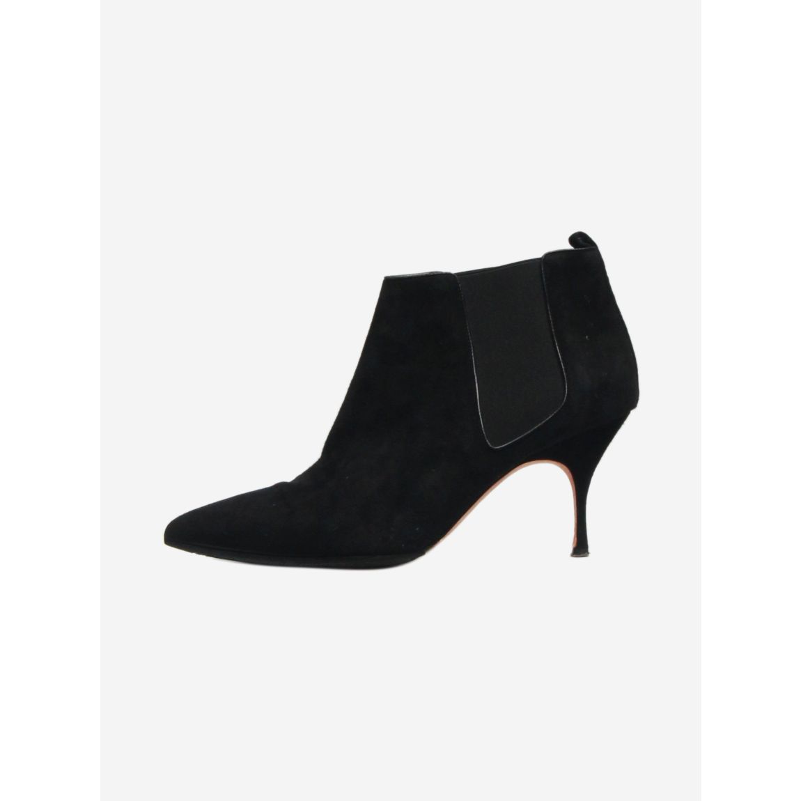 Black suede ankle boots main product photo