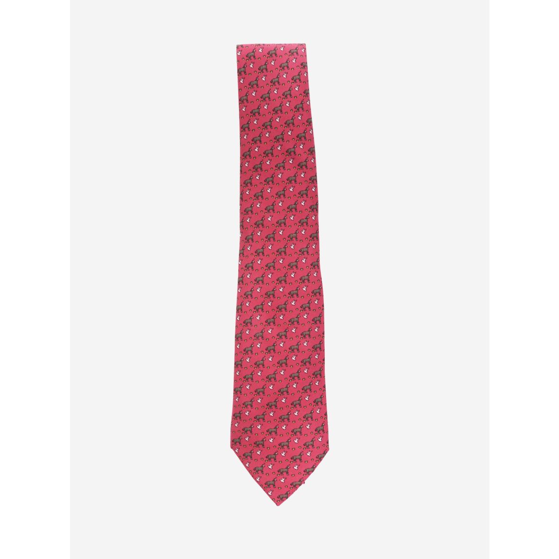 Purple horse and bird printed tie main product photo