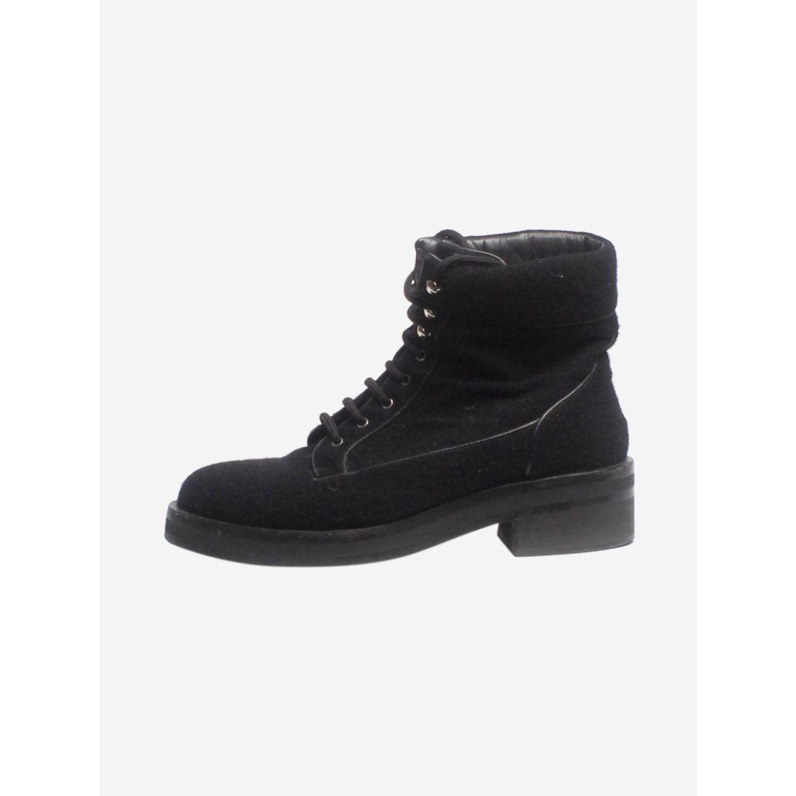Chanel black combat boots. main product photo